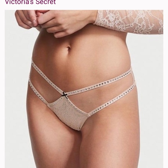 Victoria’s Secret Dream Angels NYE Balconette Bra 34DD & panty L set Champagne - Picture 5 of 16